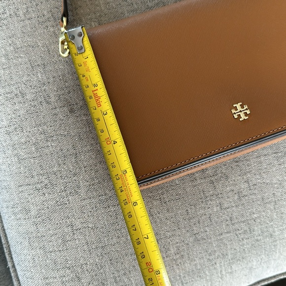 Tory Burch Emerson Combo Crossbody Handbag Brown Leather Nearly New - Picture 6 of 13